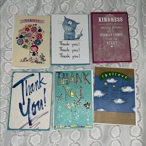 Set of 13 Colorful Thank You and Inspirational Cards Bundle